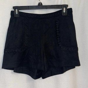 Gianni Bini Black Suede Shorts